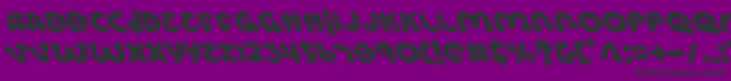 フォントLionell – 紫の背景に黒い文字