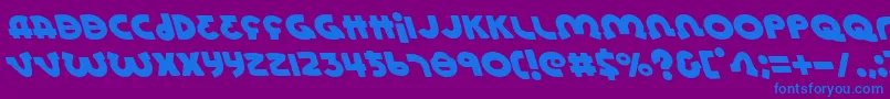 Lionell Font – Blue Fonts on Purple Background