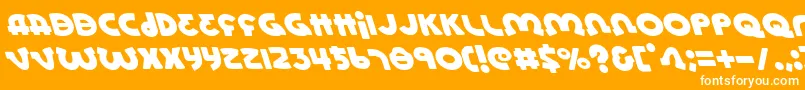 Lionell Font – White Fonts on Orange Background
