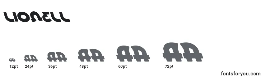 Lionell Font Sizes