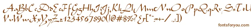 Шрифт AladdinRegular – коричневые шрифты на белом фоне