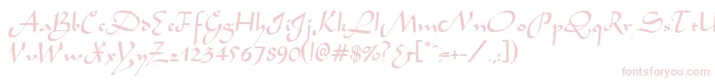 Police AladdinRegular – polices roses sur fond blanc