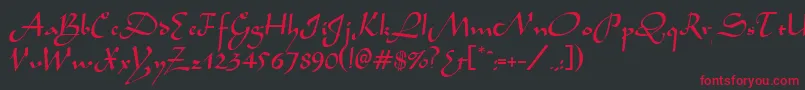 AladdinRegular Font – Red Fonts on Black Background