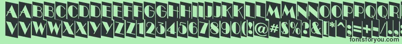 ABenttitulcmdnnr Font – Black Fonts on Green Background