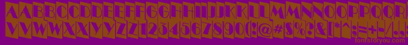 ABenttitulcmdnnr Font – Brown Fonts on Purple Background