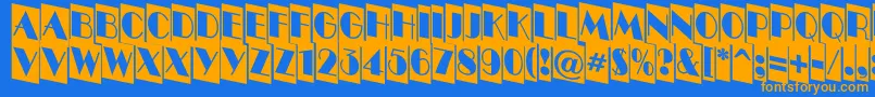 ABenttitulcmdnnr Font – Orange Fonts on Blue Background