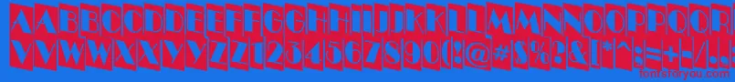 ABenttitulcmdnnr Font – Red Fonts on Blue Background