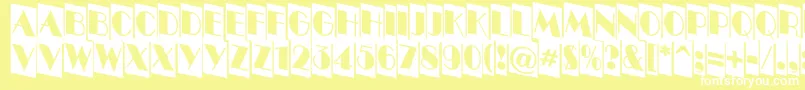 ABenttitulcmdnnr Font – White Fonts on Yellow Background