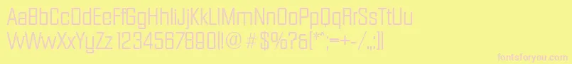 DiamanteserialLightRegular Font – Pink Fonts on Yellow Background