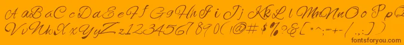 Offingapp Font – Brown Fonts on Orange Background
