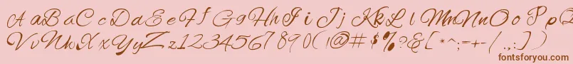 Offingapp Font – Brown Fonts on Pink Background
