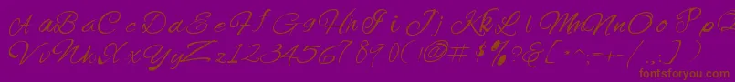 Offingapp Font – Brown Fonts on Purple Background