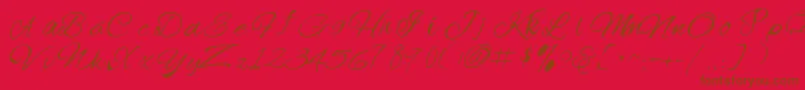 Offingapp Font – Brown Fonts on Red Background