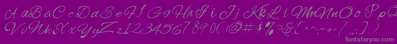 Offingapp-Schriftart – Graue Schriften auf violettem Hintergrund