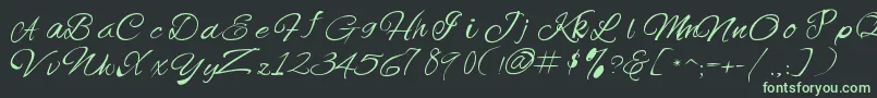 Offingapp Font – Green Fonts on Black Background