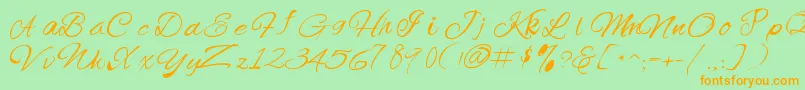 Offingapp Font – Orange Fonts on Green Background