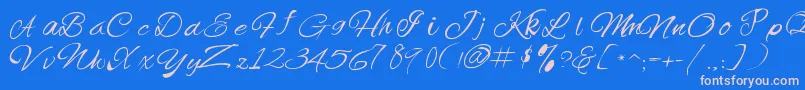 Offingapp Font – Pink Fonts on Blue Background