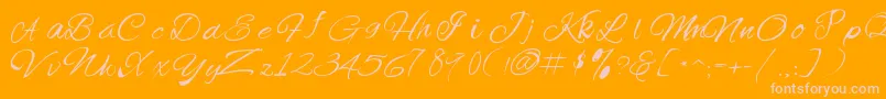 Offingapp Font – Pink Fonts on Orange Background