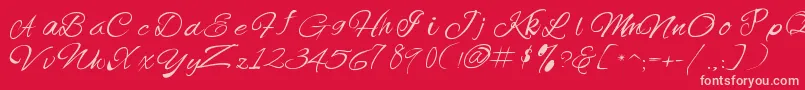 Offingapp Font – Pink Fonts on Red Background