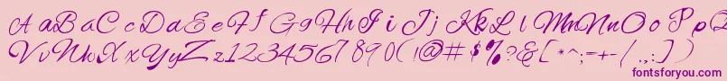 Offingapp Font – Purple Fonts on Pink Background