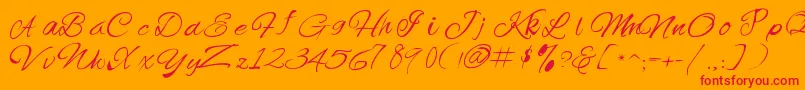 Offingapp Font – Red Fonts on Orange Background