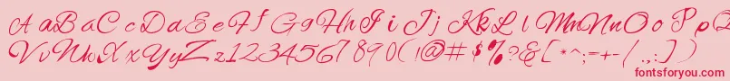 Offingapp Font – Red Fonts on Pink Background