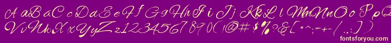 Offingapp Font – Yellow Fonts on Purple Background
