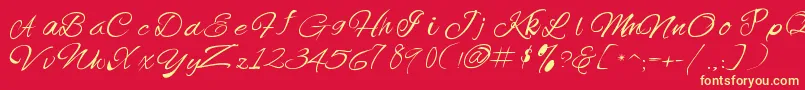 Offingapp Font – Yellow Fonts on Red Background