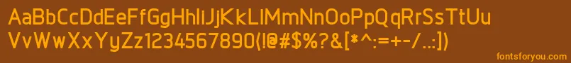 Czcionka NorpethBold – pomarańczowe czcionki na brązowym tle