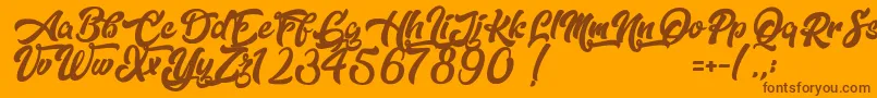 Dopestyle Font – Brown Fonts on Orange Background