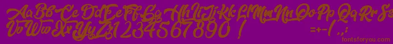 Шрифт Dopestyle – коричневые шрифты на фиолетовом фоне