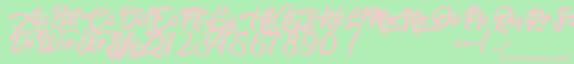 Dopestyle Font – Pink Fonts on Green Background