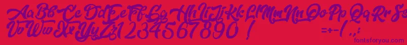 Dopestyle Font – Purple Fonts on Red Background