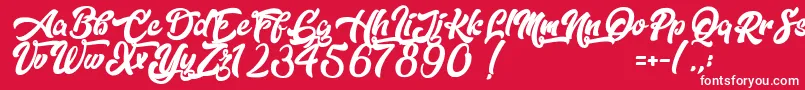 Dopestyle Font – White Fonts on Red Background