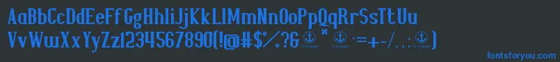 Joyeux Font – Blue Fonts on Black Background