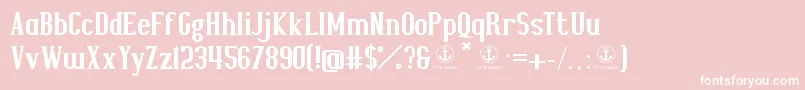 フォントJoyeux – ピンクの背景に白い文字