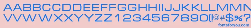 フォントMicraNormal – ピンクの背景に青い文字