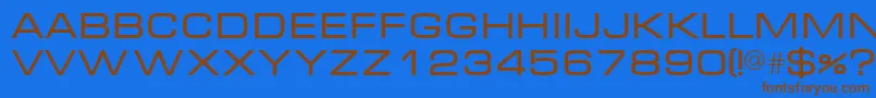MicraNormal Font – Brown Fonts on Blue Background