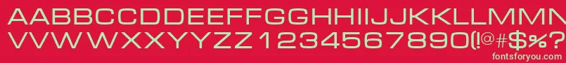 フォントMicraNormal – 赤い背景に緑の文字