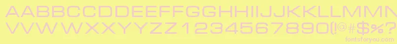 MicraNormal-Schriftart – Rosa Schriften auf gelbem Hintergrund