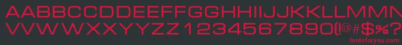 MicraNormal Font – Red Fonts on Black Background