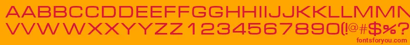 MicraNormal Font – Red Fonts on Orange Background
