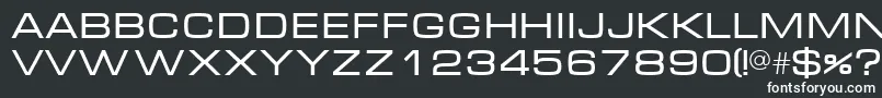 フォントMicraNormal – 黒い背景に白い文字