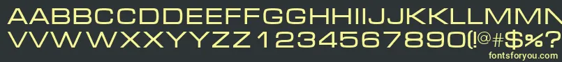 フォントMicraNormal – 黒い背景に黄色の文字