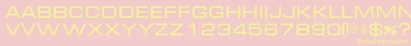 MicraNormal Font – Yellow Fonts on Pink Background