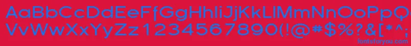 Florsn13 Font – Blue Fonts on Red Background