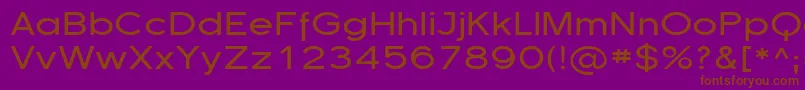 フォントFlorsn13 – 紫色の背景に茶色のフォント