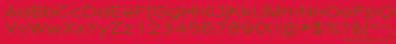フォントFlorsn13 – 赤い背景に茶色の文字