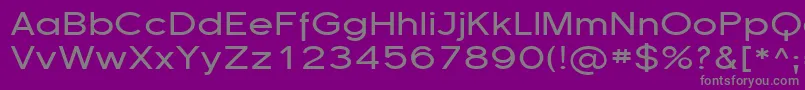 フォントFlorsn13 – 紫の背景に灰色の文字