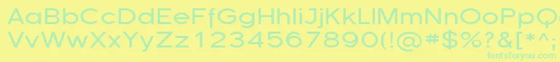 Florsn13 Font – Green Fonts on Yellow Background